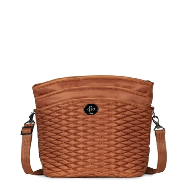 lug Handbags - NWT LUG Adagio Crossbody Bag Purse Copper Brown RFID